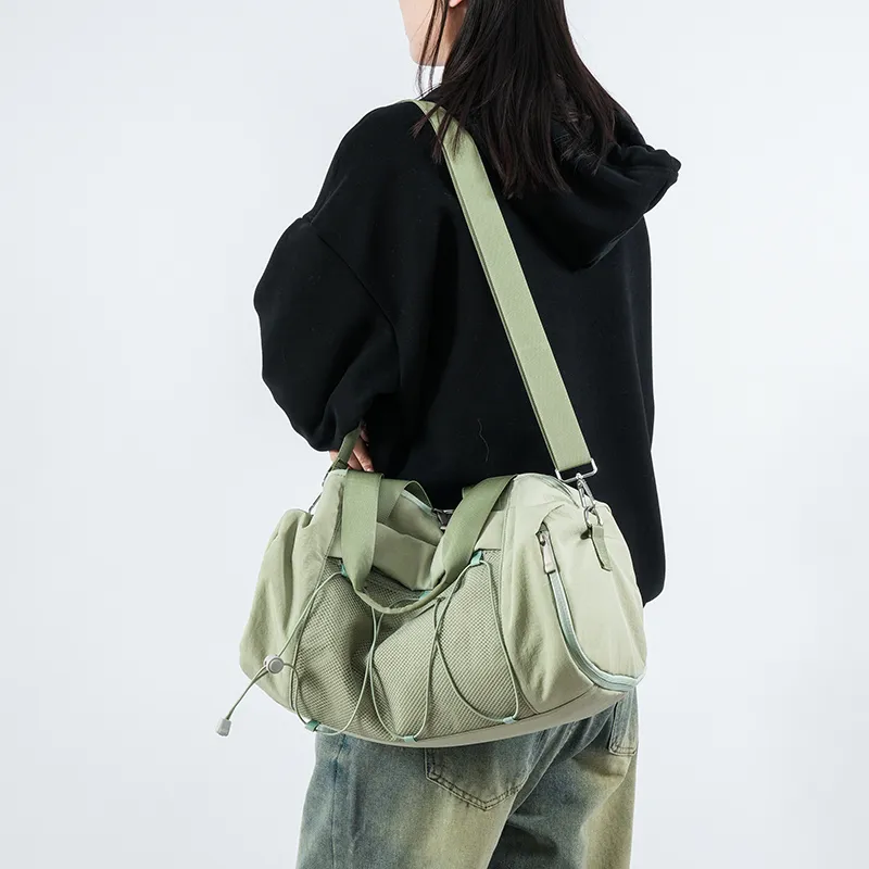 BUBM Polyester Travel Bag Unisex Black/White/Green/Pink-22