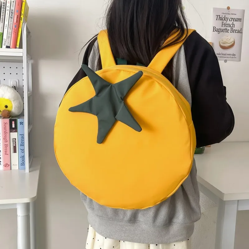 BUBM Composite Cloth Backpack Unisex Red Black/Green Yellow-9