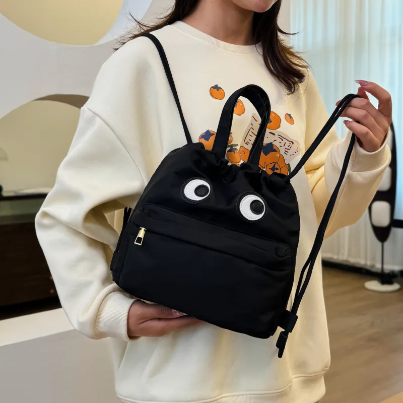 BUBM Polyester Outing Travel Cute Backpack Regular Women's Black-2
