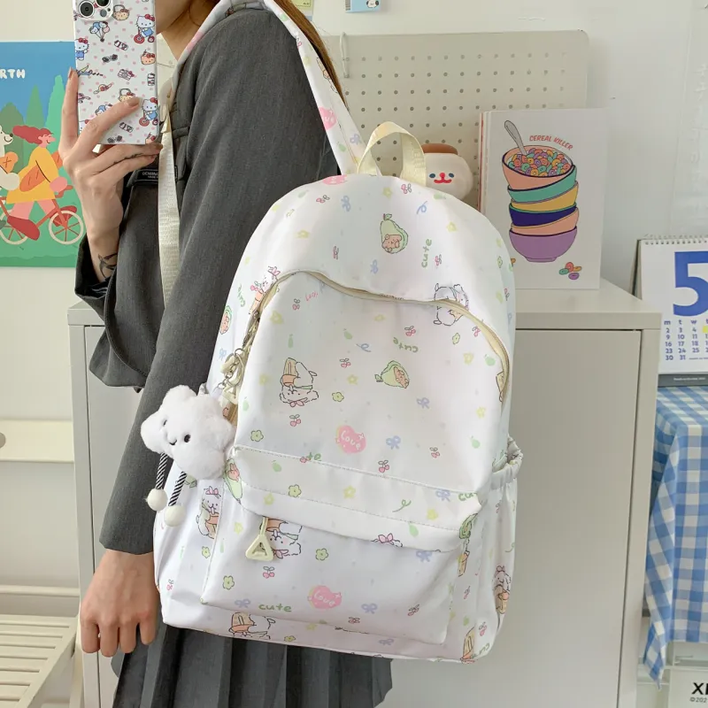 BUBM Composite Cloth Backpack Women's Multicolor-3