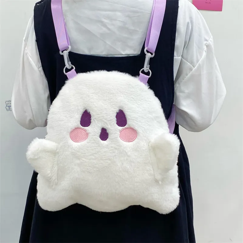 BUBM Velour Backpack Tubas Unisex White-2