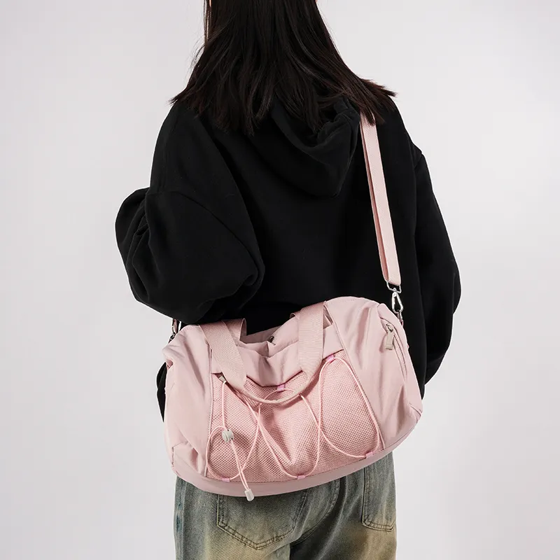 BUBM Polyester Travel Bag Unisex Black/White/Green/Pink-14