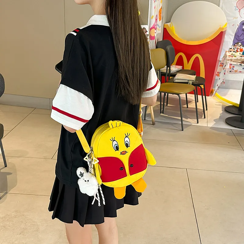BUBM Oxford Shoulder Bag Unisex Black/White/Yellow-15
