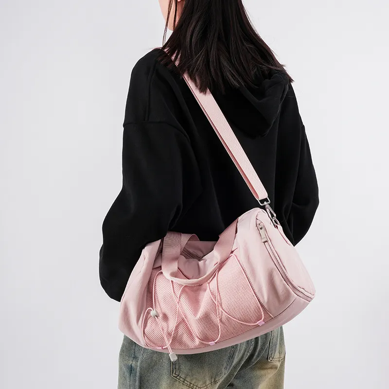 BUBM Polyester Travel Bag Unisex Black/White/Green/Pink-16