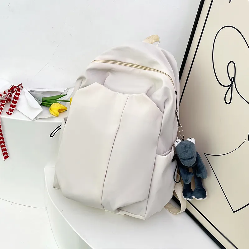 BUBM Nylon Backpack Regular Unisex Black/White/Gray/Red-20