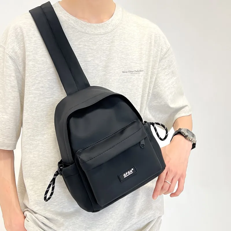 BUBM PU Shoulder Bag, Sling Bag Unisex Khaki/Black-8