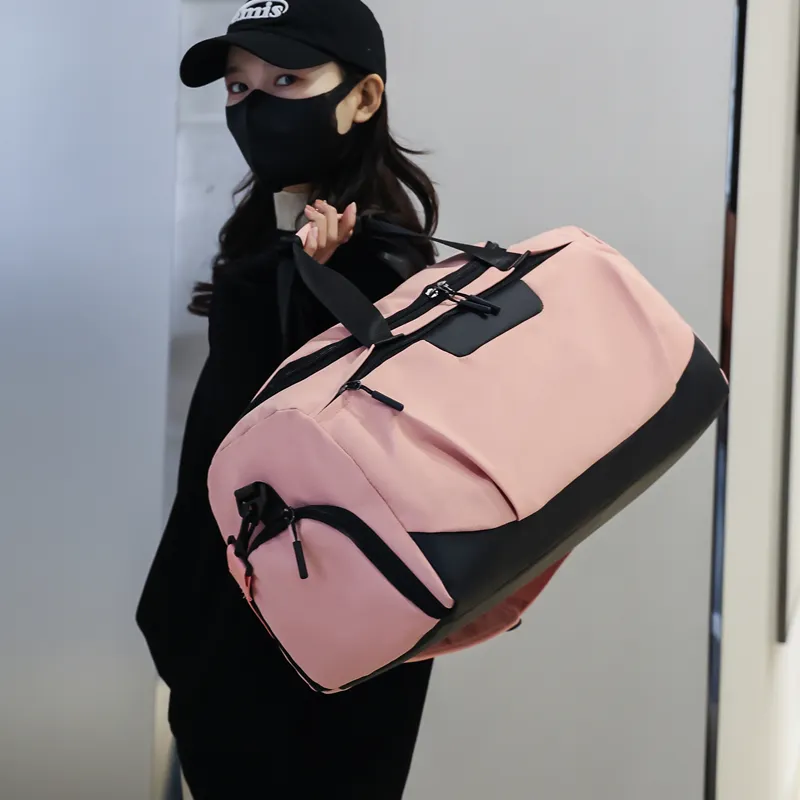 BUBM Nylon Travel Bag Unisex Black/Dark Blue/Light Blue/Pink/Light Gray-15