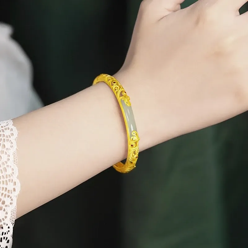OONEE S925 Silver Bangles Women's-3