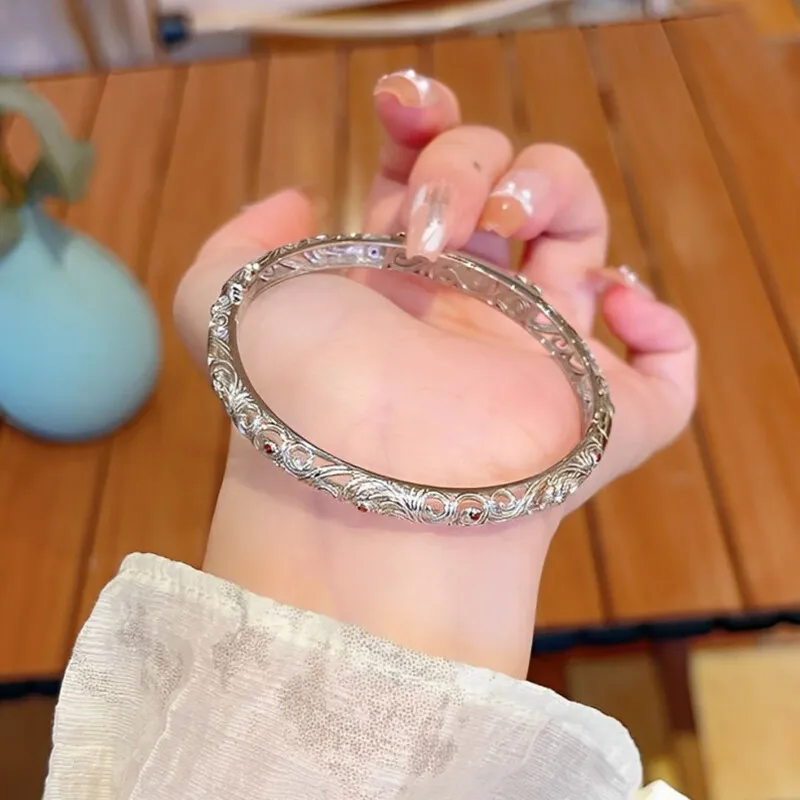 OONEE S925 Silver Bangles Women's-9