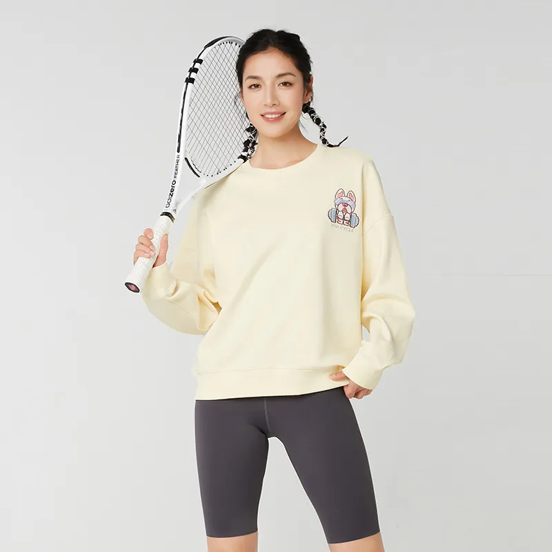 VIVI CYCLE Sweatshirt Unisex Beige Yellow-1