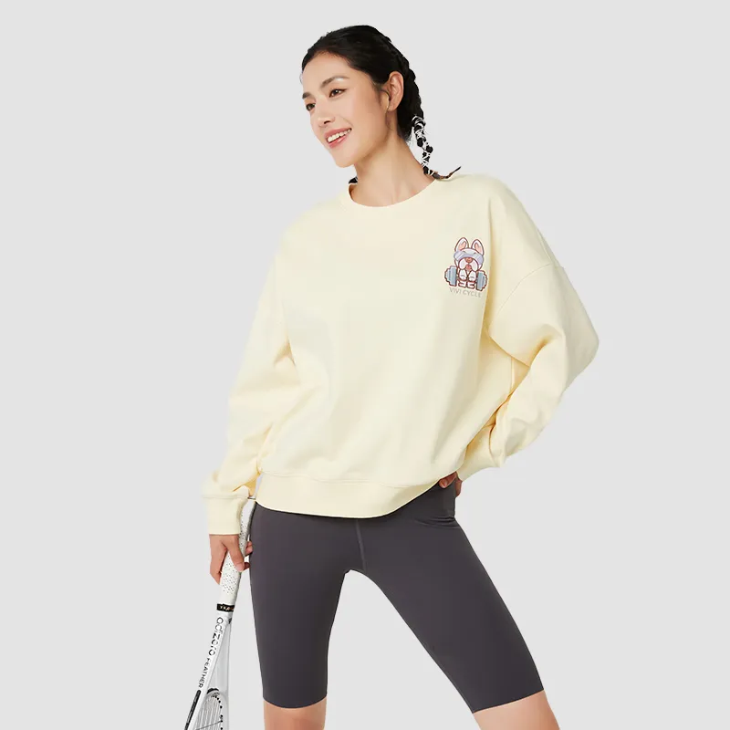VIVI CYCLE Sweatshirt Unisex Beige Yellow-2