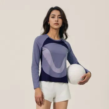 VIVI CYCLE Yoga T Shirt Women's Dark Purple