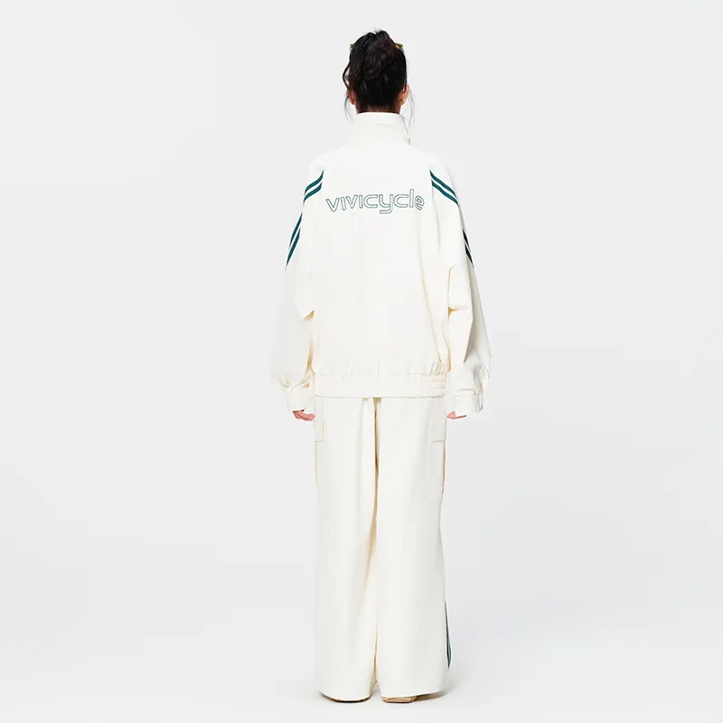 VIVI CYCLE Jackets Coats Unisex White Green-2
