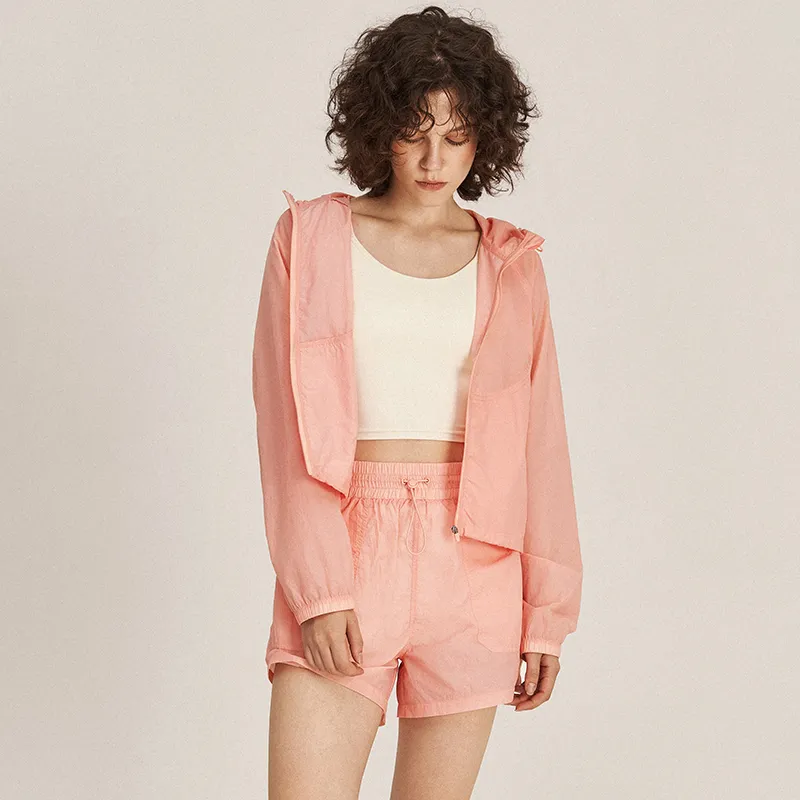 VIVI CYCLE Casual Shorts Women's Peach Orange-1