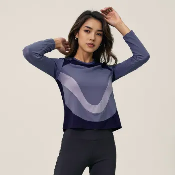 VIVI CYCLE Yoga T Shirt Women's Dark Purple
