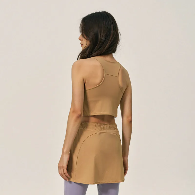 VIVI CYCLE Yoga Skirts Women's Umber Yellow-2