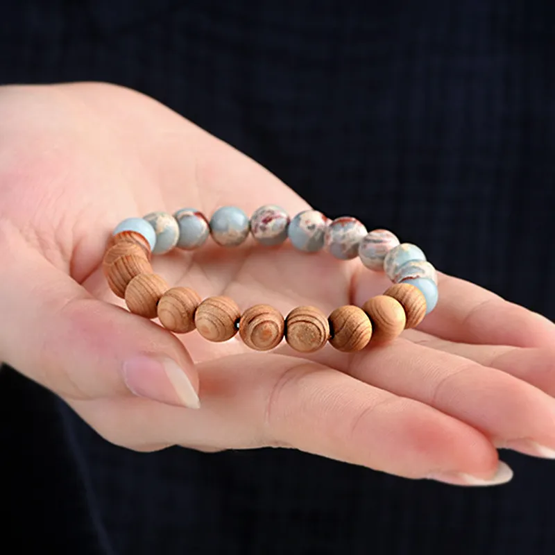 BNNYW Green Sandalwood Bracelets Unisex-12
