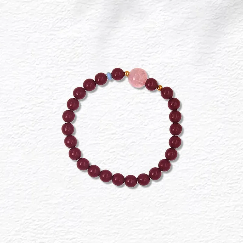 BNNYW Reconstructed Cinnabar Bracelets Unisex-4