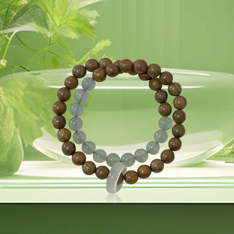 BNNYW Green Sandalwood Bracelets Unisex-3