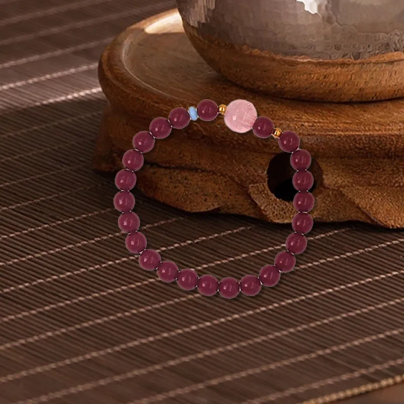BNNYW Reconstructed Cinnabar Bracelets Unisex-2