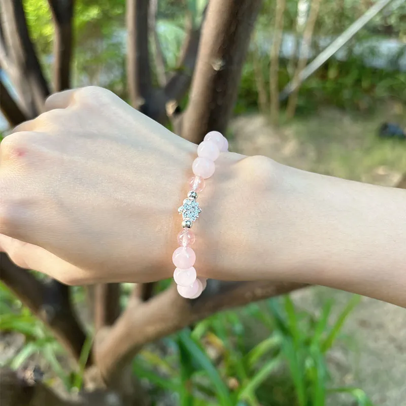 BNNYW Natural Strawberry Quartz Bracelets Unisex-5