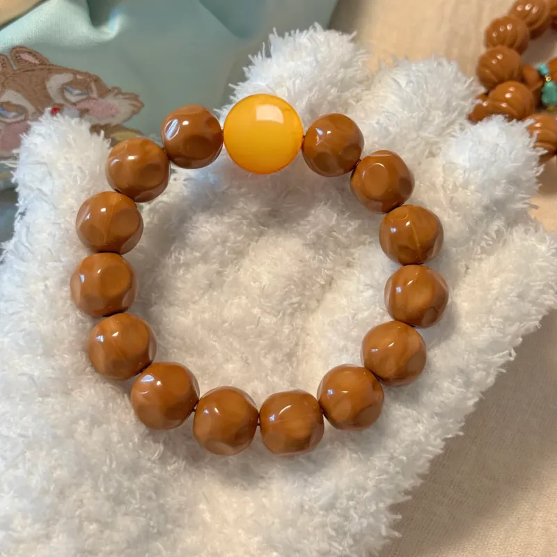 BNNYW Monkey Head Walnut Bracelets Unisex-2