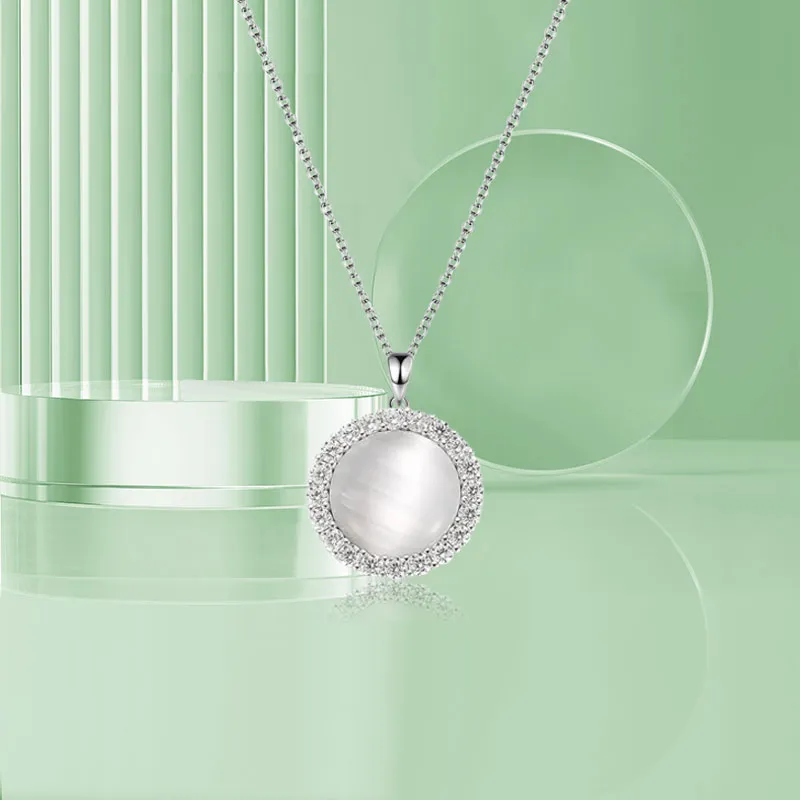 BNNYW Natural Chalcedony Jade Necklaces Women's-2