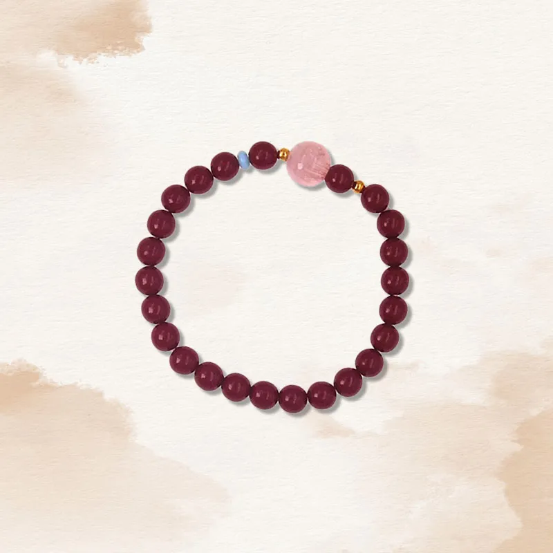 BNNYW Reconstructed Cinnabar Bracelets Unisex-3