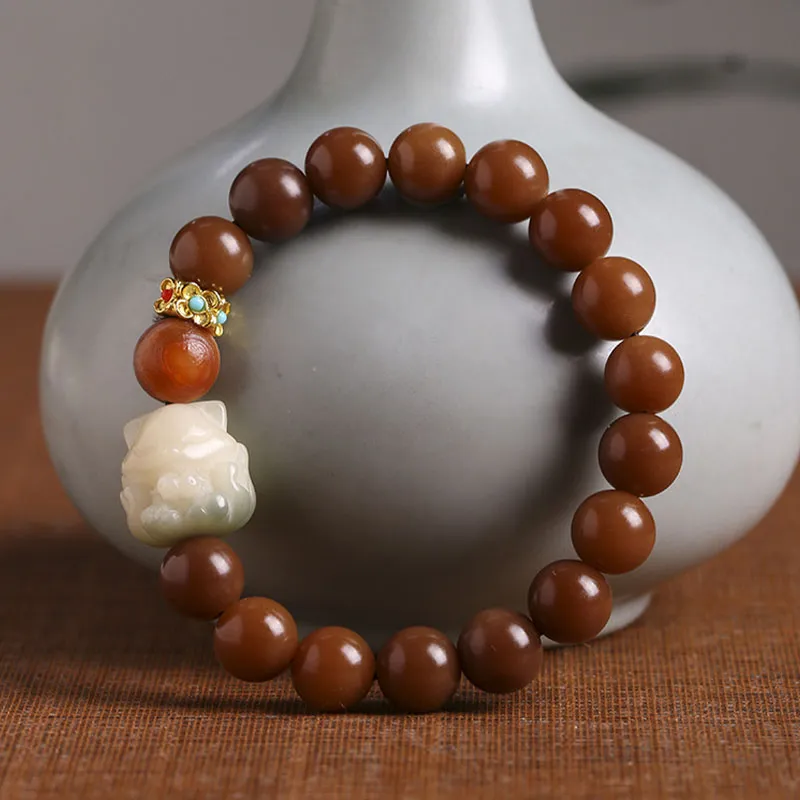 BNNYW Golden Sandalwood Bracelets Unisex-4