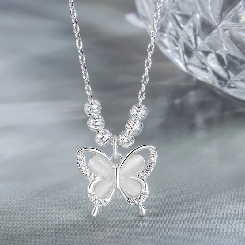 BNNYW Glass Cat Eye Necklaces Women's-1