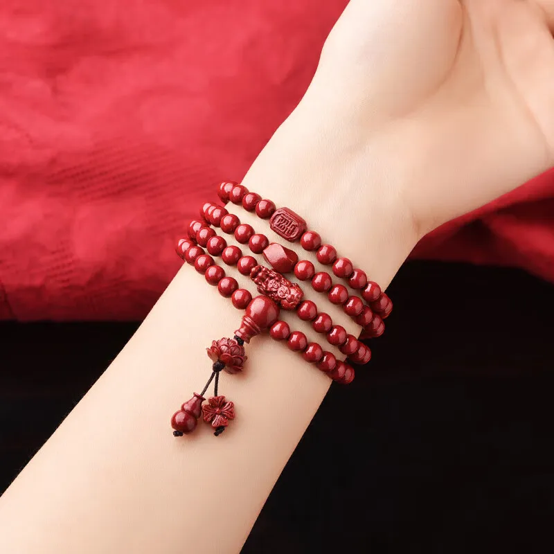 BNNYW Reconstructed Cinnabar Bracelets Unisex-1