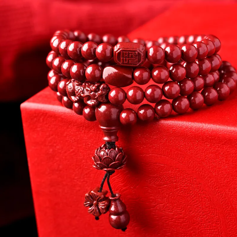 BNNYW Reconstructed Cinnabar Bracelets Unisex-3