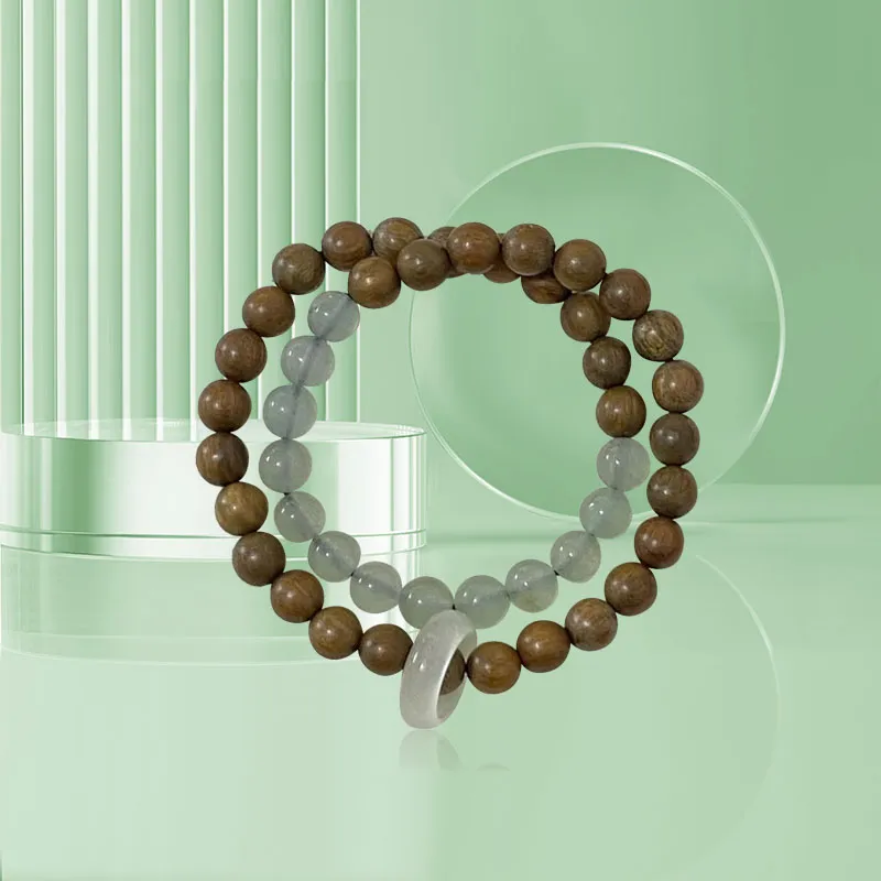 BNNYW Green Sandalwood Bracelets Unisex-2