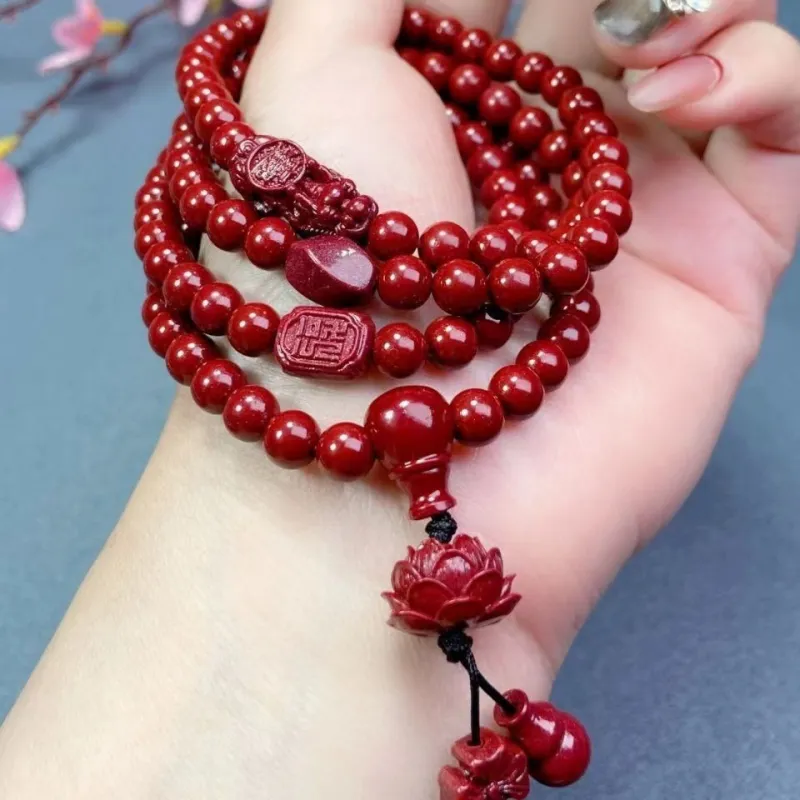 BNNYW Reconstructed Cinnabar Bracelets Unisex-4