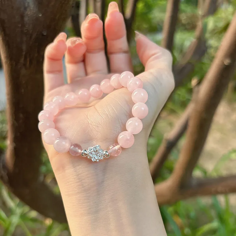 BNNYW Natural Strawberry Quartz Bracelets Unisex-4