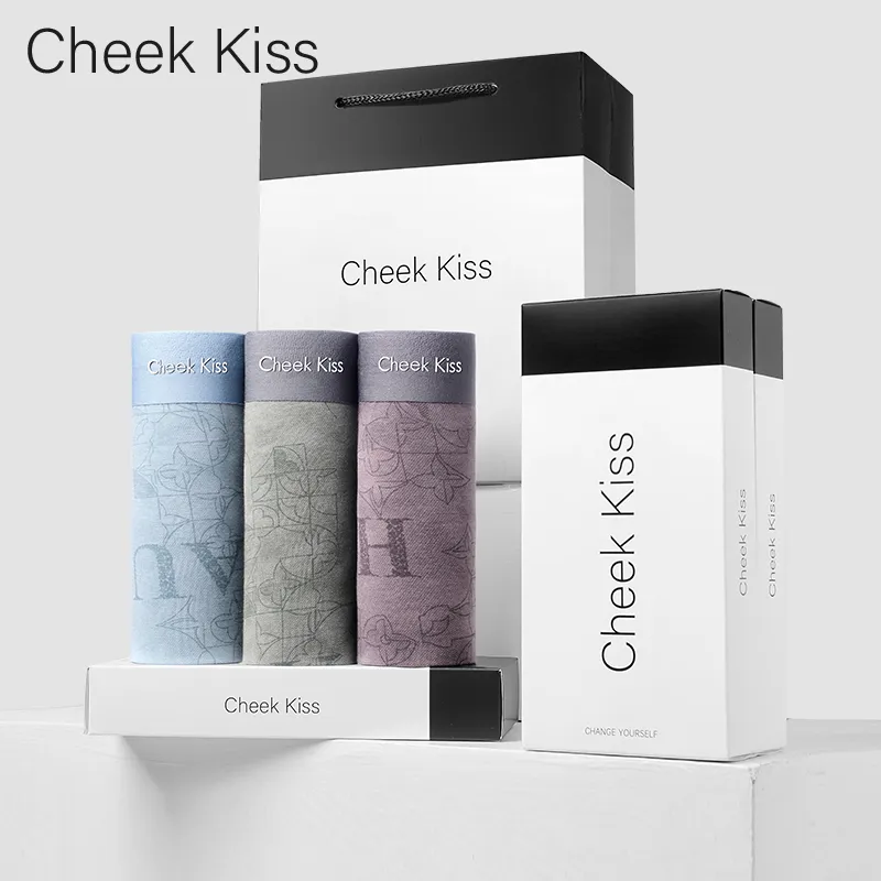 Cheekkiss Underpants Men's New Arrival Breathable Antibacterial Seamless Men's Boxer Shorts 3 Pack-1