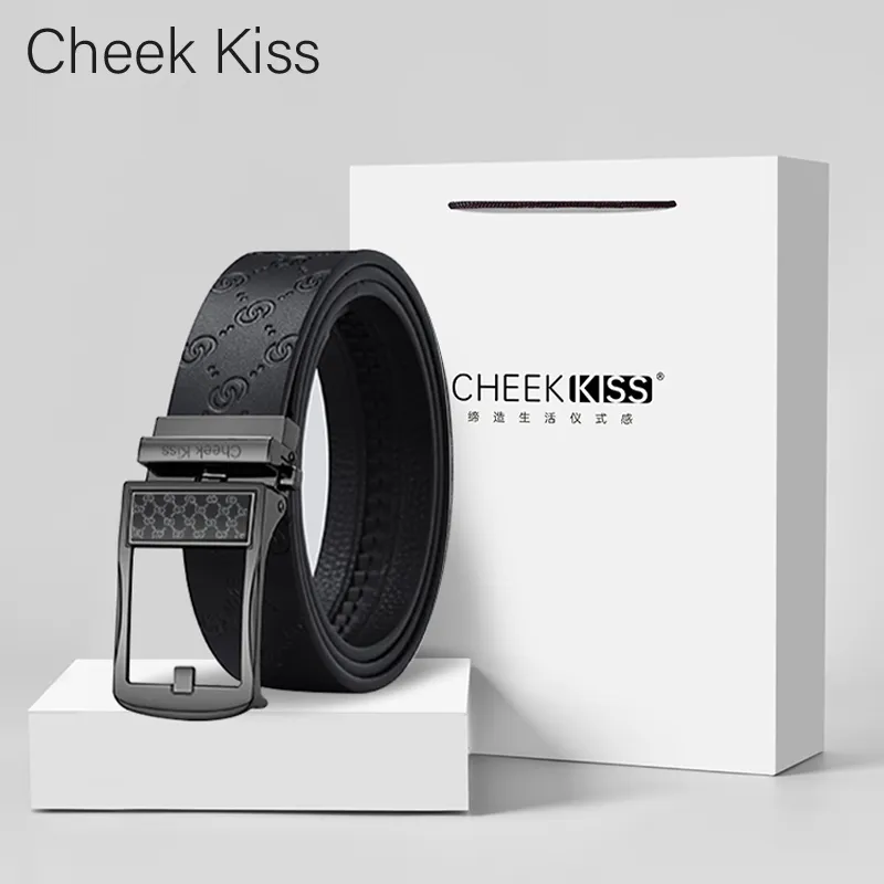 Cheekkiss Cow Leather Belts Men's 3.5cm-1