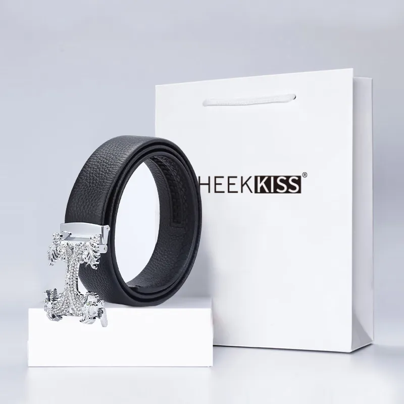 Cheekkiss Cow Leather Belts Men's 3.5cm-7