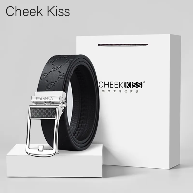 Cheekkiss Cow Leather Belts Men's 3.5cm-11
