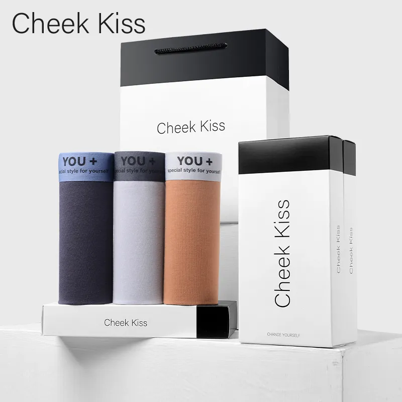 Cheekkiss Underpants Men's Seamless Breathable Boxer Shorts Gift Box Set-2