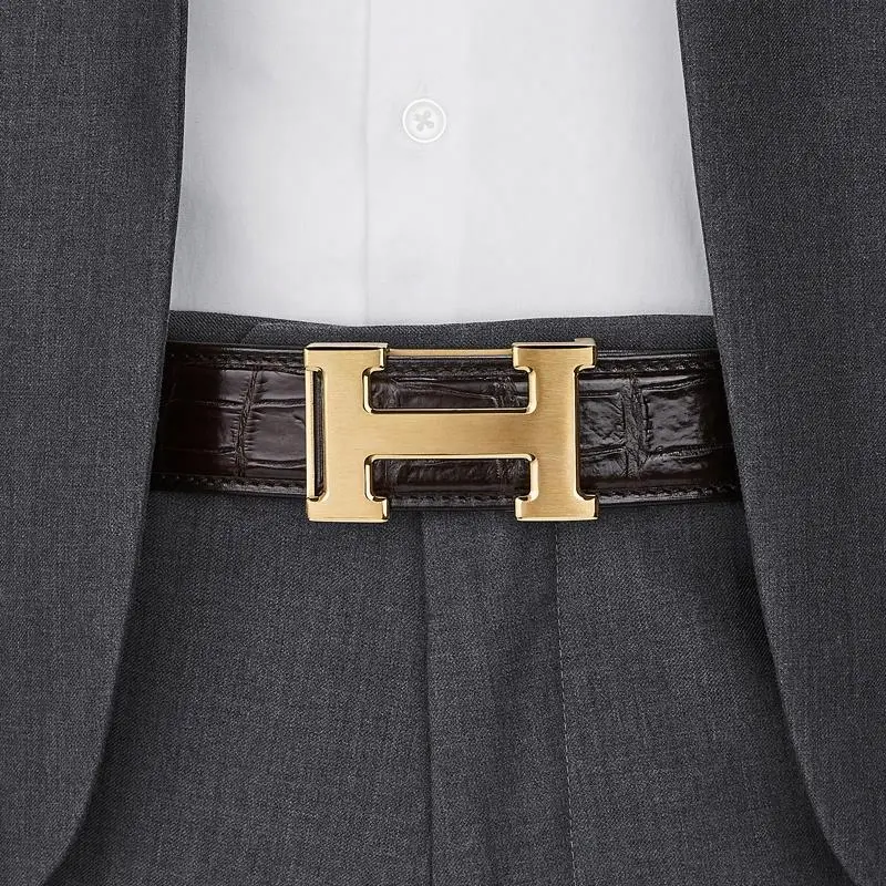 Cheekkiss Top Grain Cow Leather Belts Men's 3.8cm-8