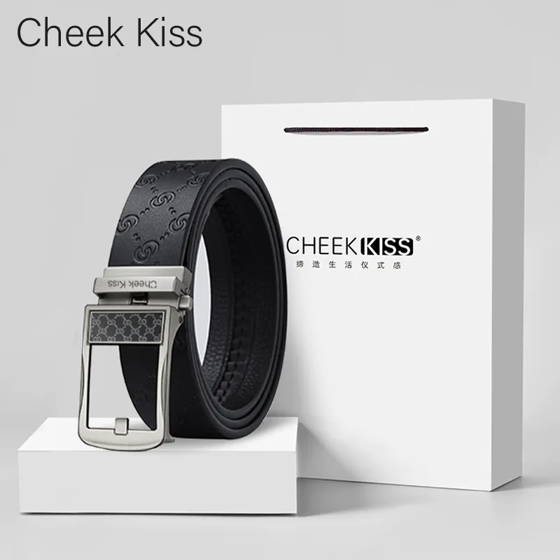 Cheekkiss Cow Leather Belts Men's 3.5cm-9