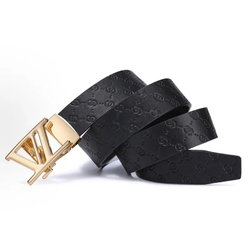 Cheekkiss Cow Leather Belts Men's Silver Gunmetal 3.5cm-14