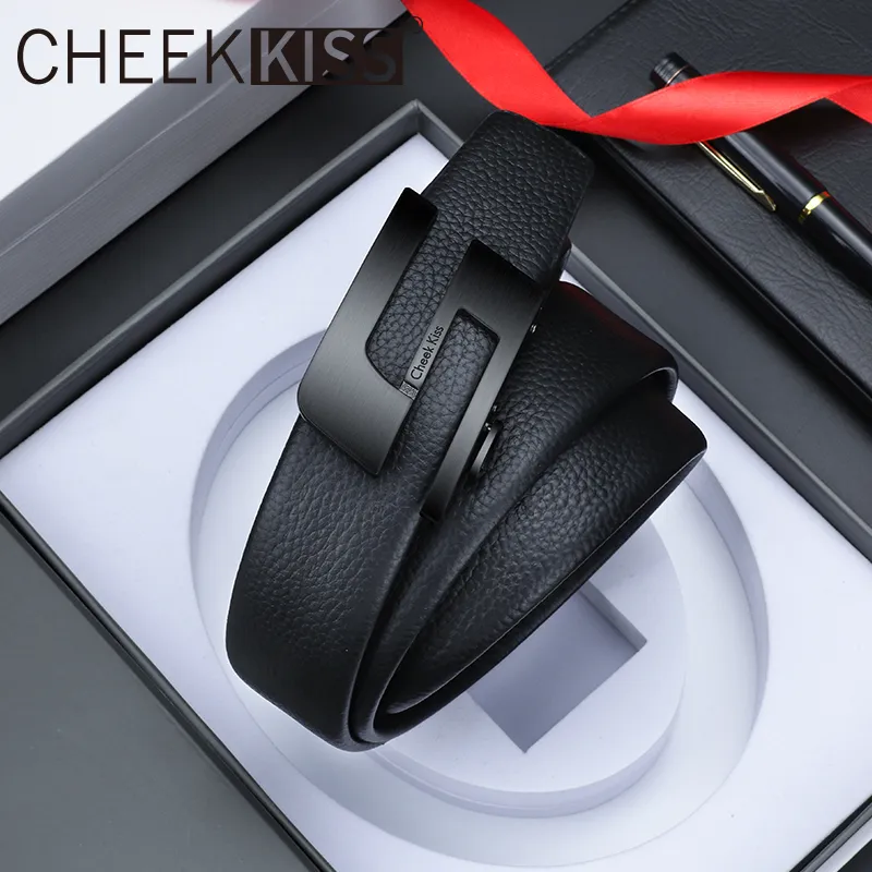 Cheekkiss Cow Leather Belt Men's 3.5cm-1