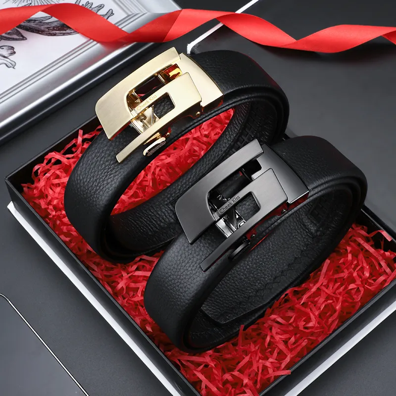 Cheekkiss Cow Leather Belt Men's 3.5cm-4