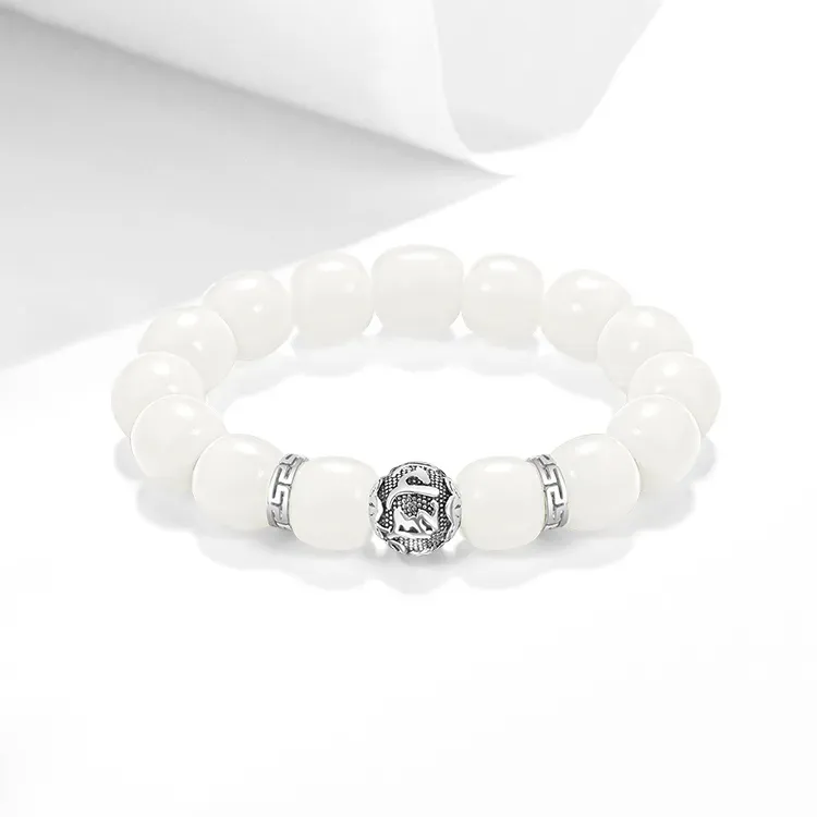 MUSHIFEN White Jade Bodhi Bracelets Unisex-3