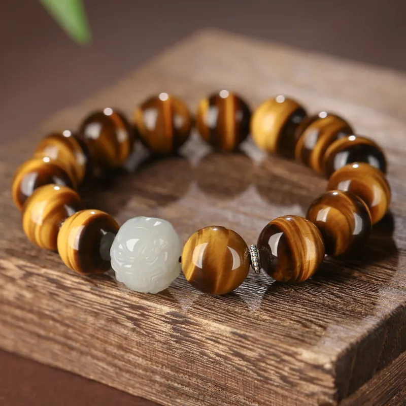 MUSHIFEN Tiger's Eye Stone Bracelets Unisex-1