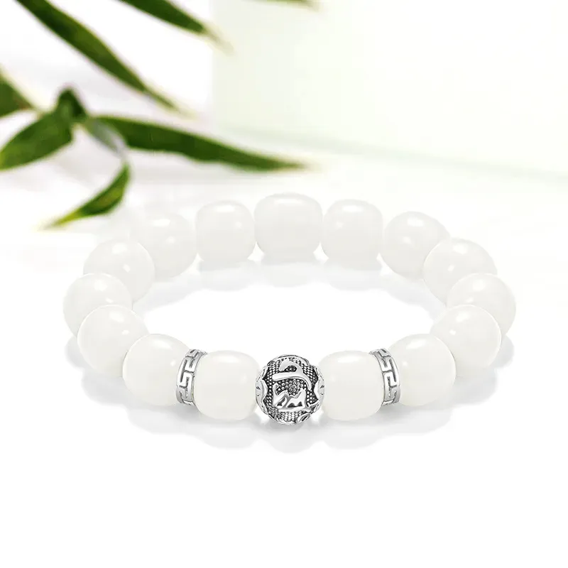MUSHIFEN White Jade Bodhi Bracelets Unisex-2