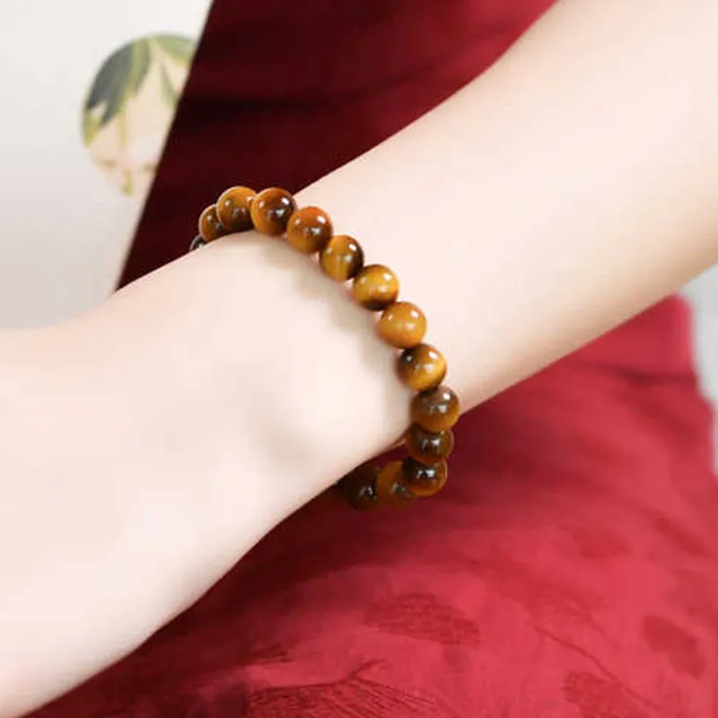 MUSHIFEN Tiger's Eye Stone Bracelets Unisex-3