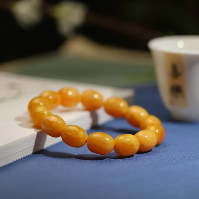 MUSHIFEN Beeswax Jujube Bead Fortune Bracelet # Good Luck Women's-1